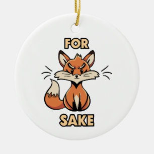 oh for fox sake ceramic tree decoration
