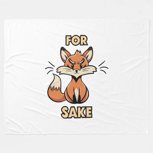 oh for fox sake fleece blanket (Front (Horizontal))