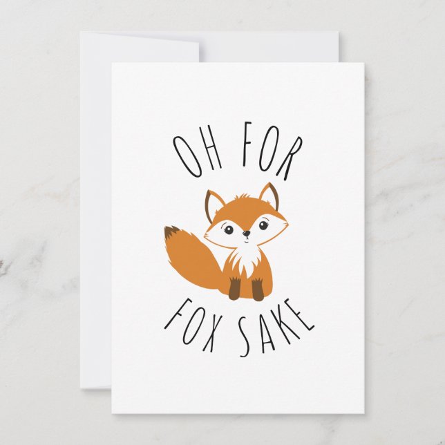 Oh for Fox Sake Holiday Card (Front)