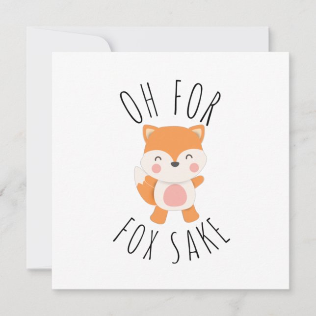 Oh for Fox Sake Holiday Card (Front)