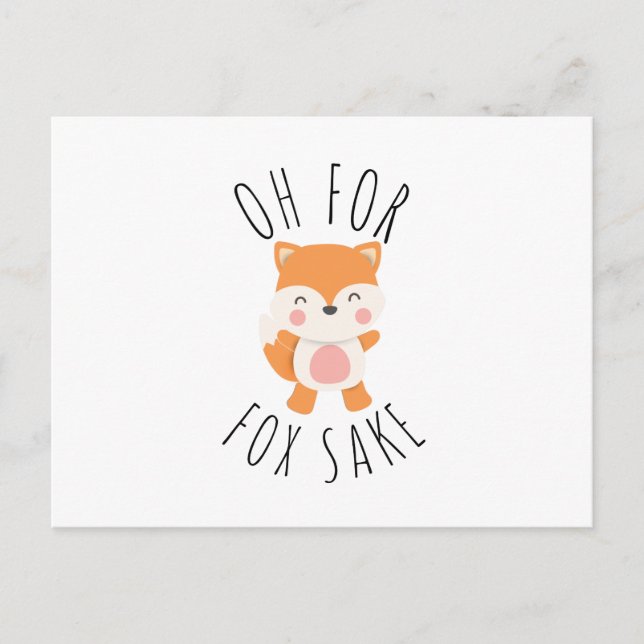 Oh for Fox Sake  Holiday Postcard (Front)