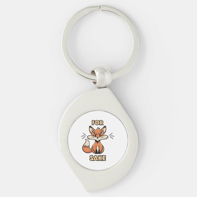oh for fox sake key ring (Front)