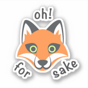 Oh! For Fox Sake phrase Emoji cartoon