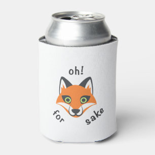 Oh! For Fox Sake phrase Emoji cartoon Can Cooler