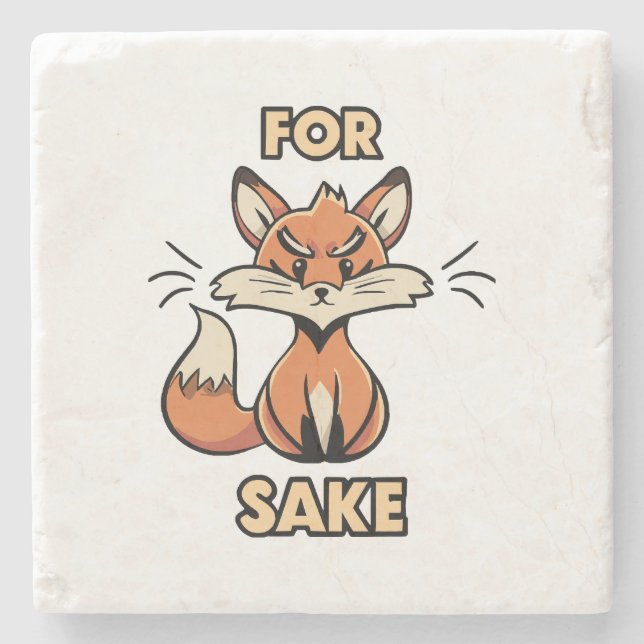 oh for fox sake stone coaster (Front)