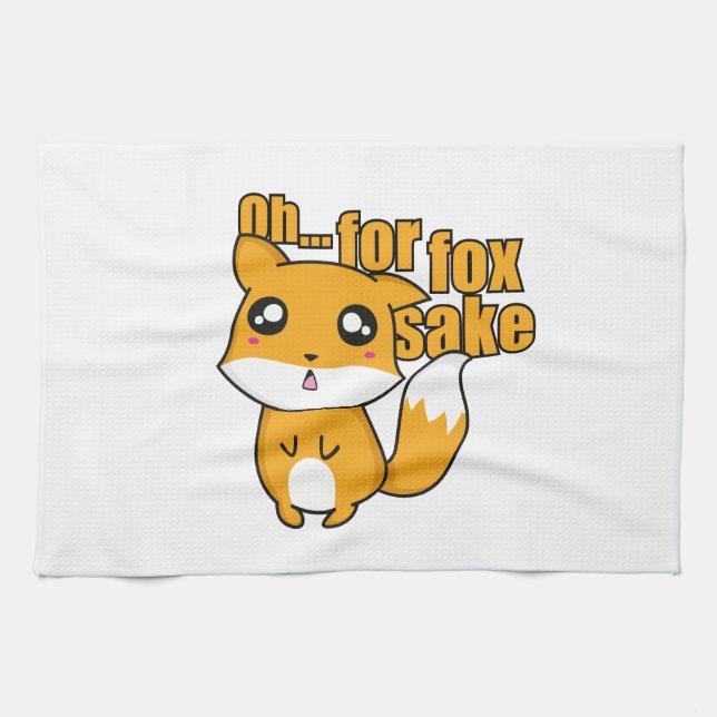 Oh... For Fox Sake Tea Towel (Horizontal)