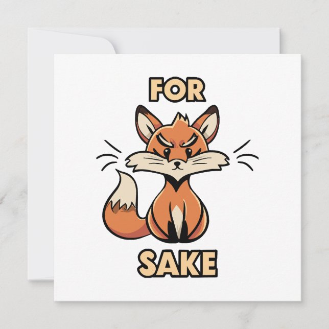oh for fox sake thank you card (Front)