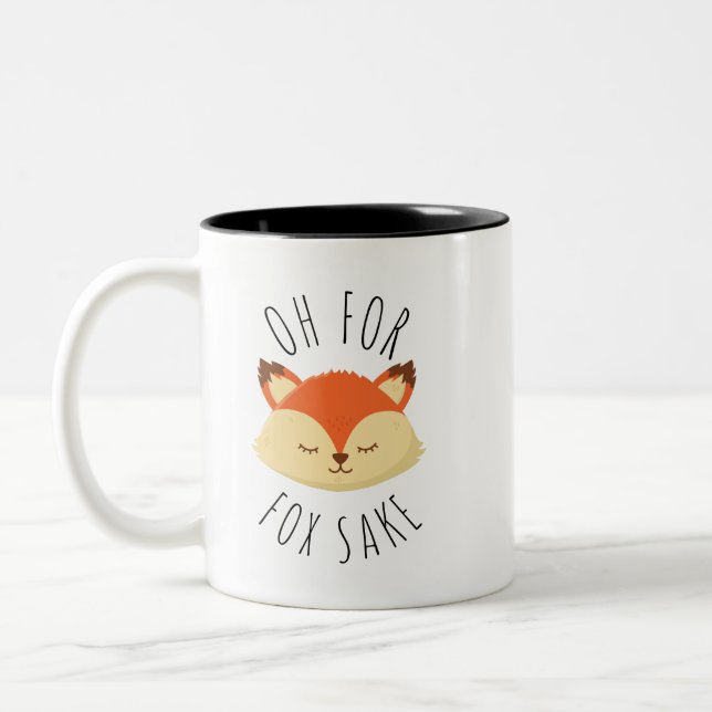 Oh for Fox Sake Two-Tone Coffee Mug (Left)