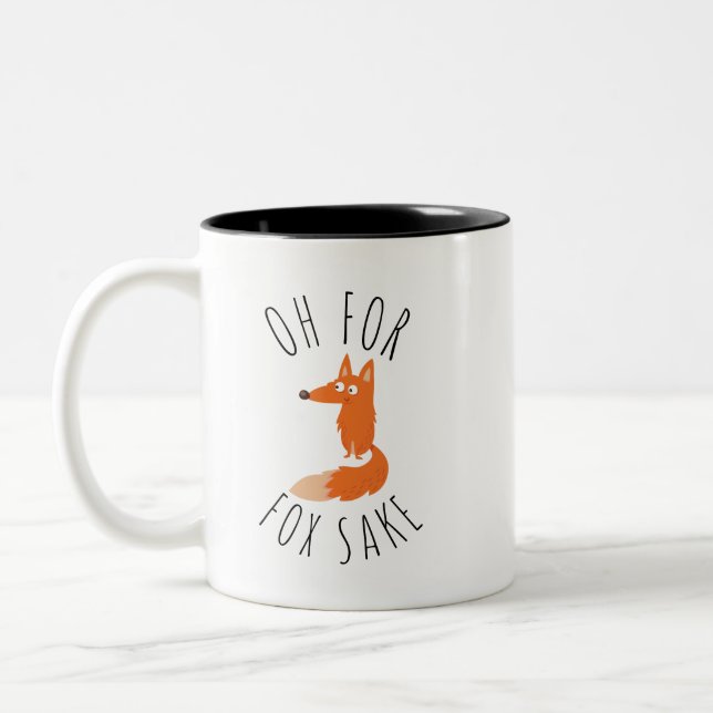 Oh for Fox Sake Two-Tone Coffee Mug (Left)