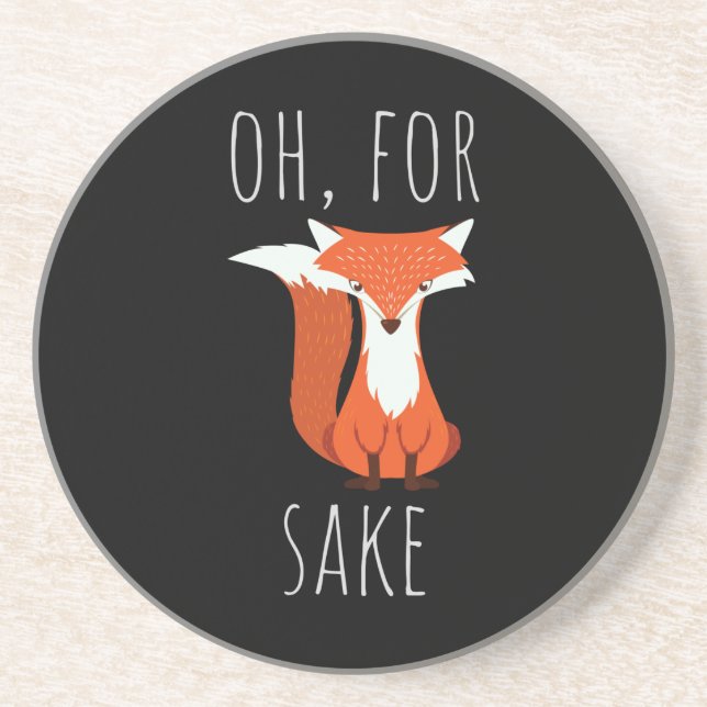 Oh for sake fox coaster (Front)