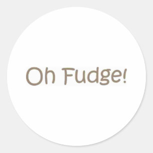 Oh Fudge! Classic Round Sticker
