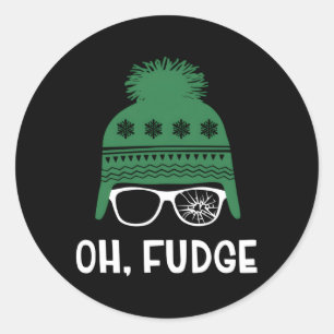 Oh Fudge Saying Classic Round Sticker