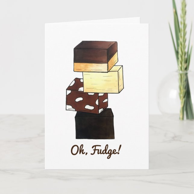 Oh Fudge! Sorry I Forgot Your Birthday Foodie Card (Front)