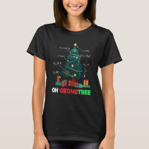 Oh Geometree Christmas Tree Presents Arithmetic T-Shirt