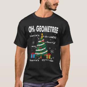Oh GeomeTree Funny Christmas Tree Pun Geometry Mat T-Shirt