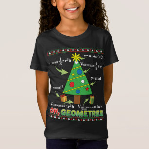 Oh Geometree Geometry Math Teacher Christmas Tree T-Shirt