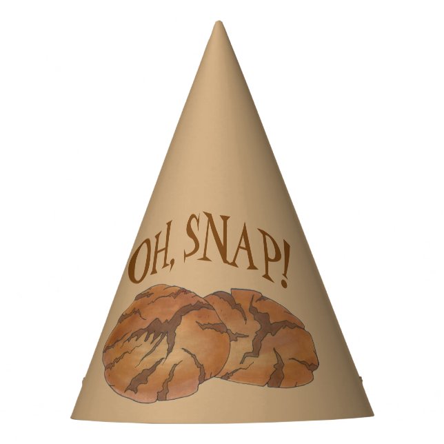 Oh (Ginger) Snap Amish PA Dutch Gingersnap Cookies Party Hat (Front)