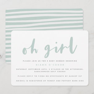 Oh girl, baby shower party invitation