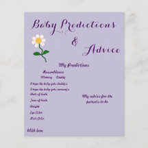 Oh Girl! Cute Daisy Baby Predictions & Advice Game
