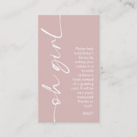 Oh Girl Dusty Rose Books for Baby Shower