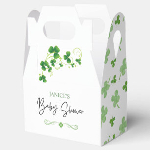 Oh Girl St. Patrick's Day Baby Shower Green  Favour Box