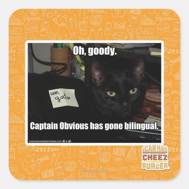 Oh, goody. square sticker (Front)