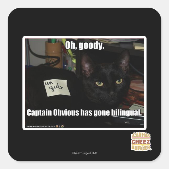 Oh, goody. square sticker (Front)