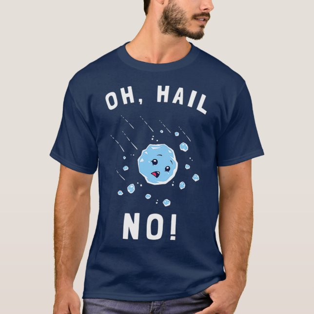 Oh Hail   Funny Hailstone Hell T-Shirt (Front)