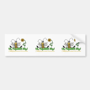 Oh HapBee Day Bumper Sticker