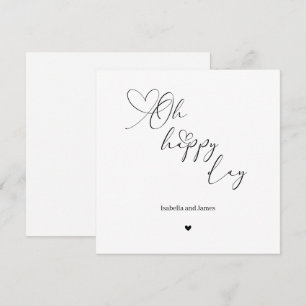 Oh Happy Day Heart Embellished Wedding Card