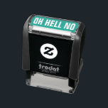 OH HELL NO Funny Nope Meme Sarcasm Humour Joke Self-inking Stamp<br><div class="desc">Add some humour to boring paperwork. Text on this self inking rubber stamp can be customised. Your choice of ink colour. Simple modern minimalist design with sarcastic quote gets right to the point. Makes a funny gag gift for office coworker, employee, boss, secretary, administrative assistant, office manager, teacher etc. Want...</div>