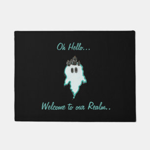Oh Hello...The friendly candle ghost Doormat