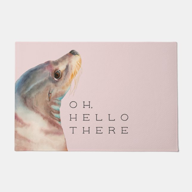 Oh Hello There | Sea Lion Welcome Doormat (Front)