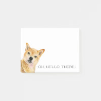 Oh Hello There | Shiba Inu Watercolor Painting