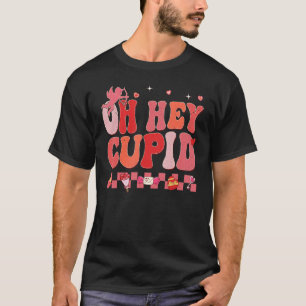 Oh Hey Cupid Retro Groovy Valentine's Day Couple M T-Shirt