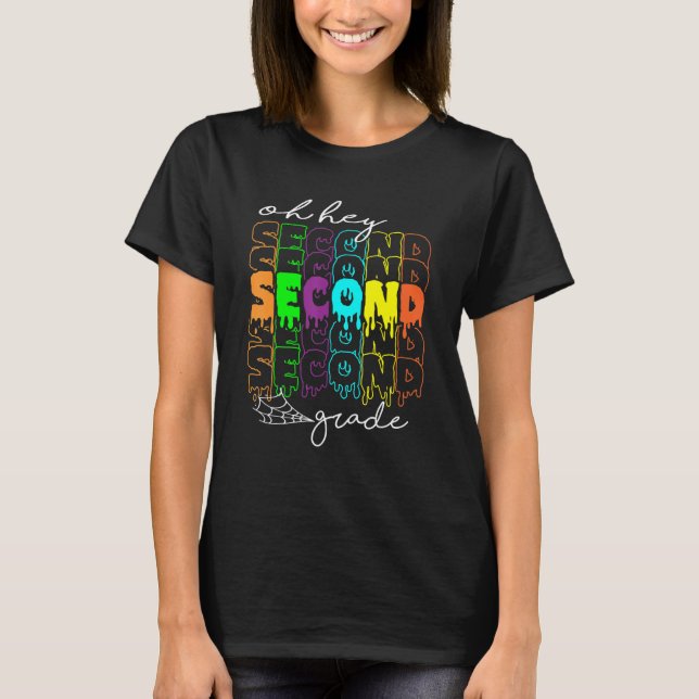 Oh Hey Second Grade Teachers Student Halloween Cos T-Shirt (Front)