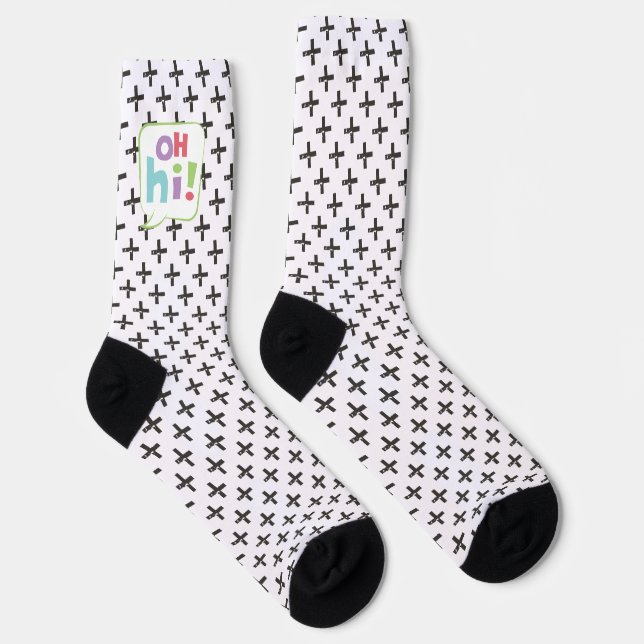 Oh Hi! Colourful Speech Bubble Socks (Right)