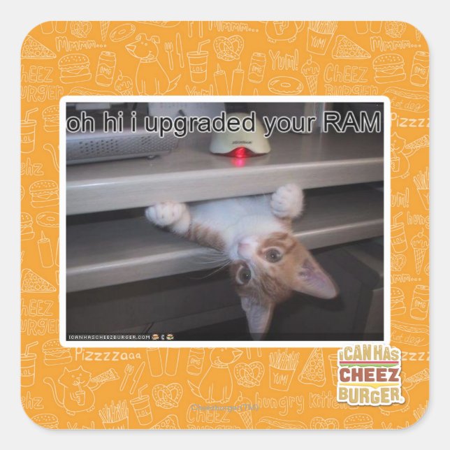 oh hi i upgraded your RAM Square Sticker (Front)