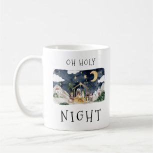 Oh Holy Night African American Nativity Christmas Coffee Mug