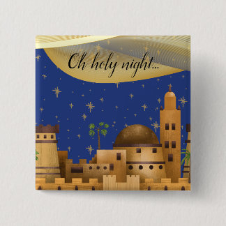 Oh Holy Night Bethlehem 15 Cm Square Badge