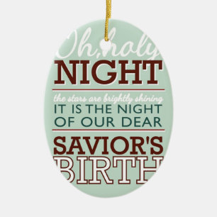 OH Holy Night! Ceramic Tree Decoration