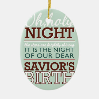 OH Holy Night! Ceramic Tree Decoration