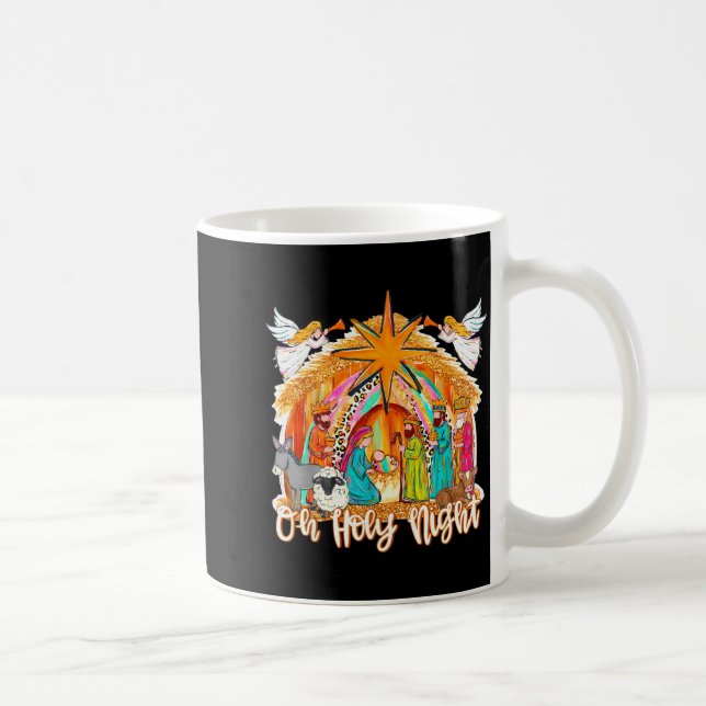 Oh Holy Night Christian Jesus Holiday Christmas Pa Coffee Mug (Right)