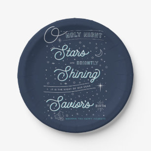 Oh Holy Night Christmas 7" Paper Plates