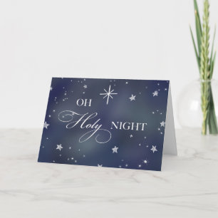 Oh Holy Night Christmas Stars Card