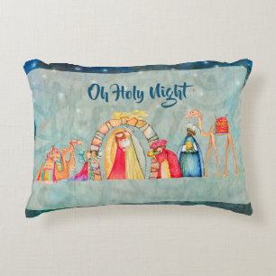 Oh Holy Night Christmas Throw Pillow