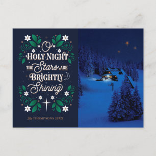 Oh Holy Night Custom Photo Postcard
