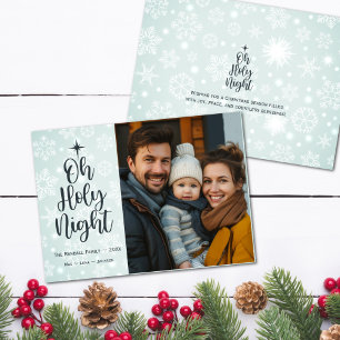 Oh Holy Night Custom Religious Photo Christmas Holiday Card