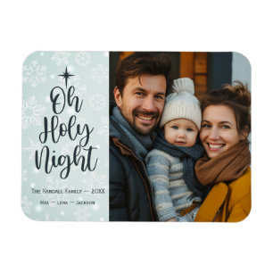 Oh Holy Night Custom Religious Photo Christmas Magnet