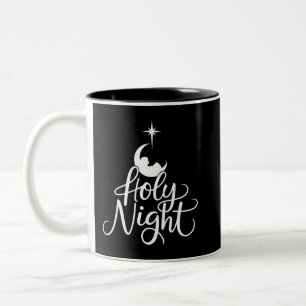 Oh Holy Night Family Christmas Nativity Scene Xmas Two-Tone Coffee Mug